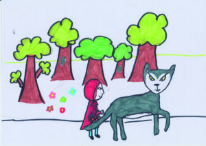 Barnestreger - rødhætte og ulven